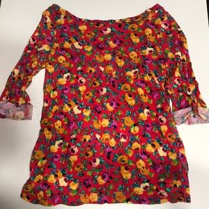 Red Floral Top